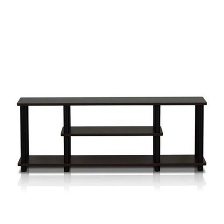 FURINNO Furinno Turn-N-Tube No Tools 3D 3-Tier Entertainment TV Stands; Black - 16.2 x 43.8 x 11.7 in. 12250R1WN/BK
